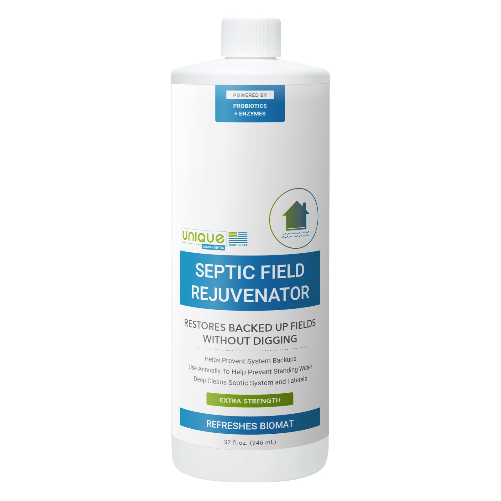 Septic Field Rejuvenator 32 oz. Unique Drain + Septic