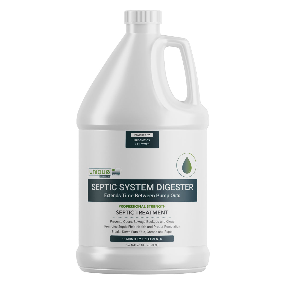 Septic System Digester 128 oz. Septic Tank Treatment. Unique Drain + Septic